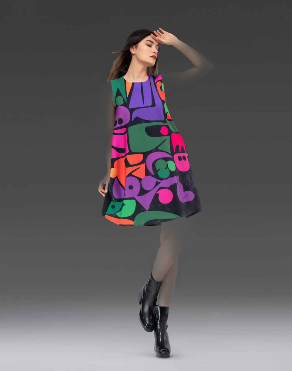 Damen Mode ärmelloses Kleid Geeignet für Ihre Körperform Modell Raaz