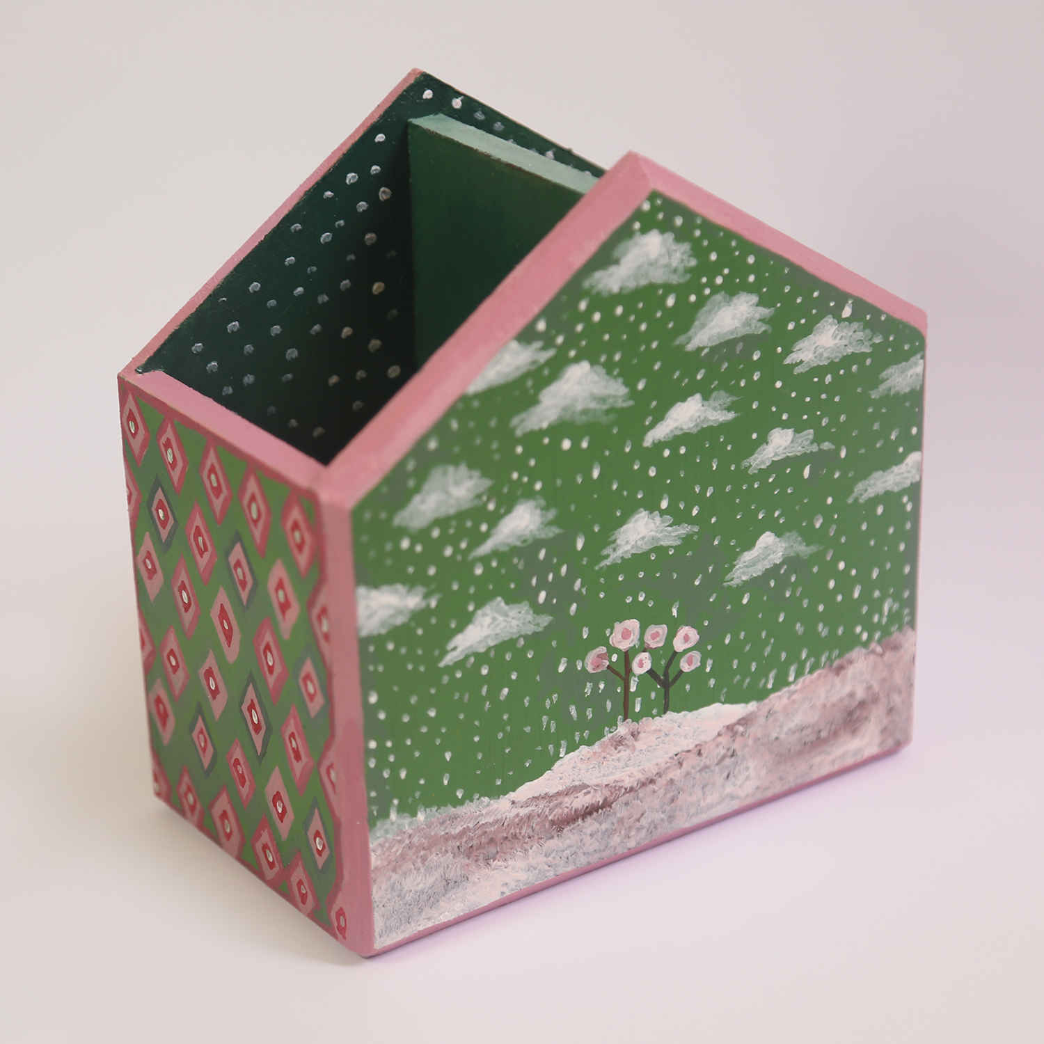 Holz-Make-up Pinsel Halter Modell Cottage