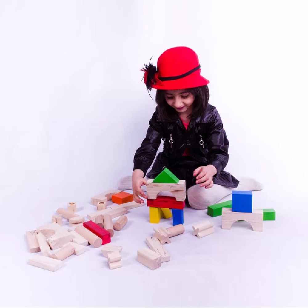 50-Teiliges Holzgeometrie-Puzzle – Umfassende Herausforderung