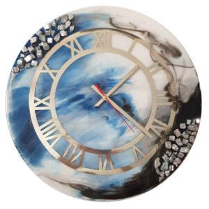 Handgefertigte Harz-Wanduhr – Abstrakter Stil Ozean