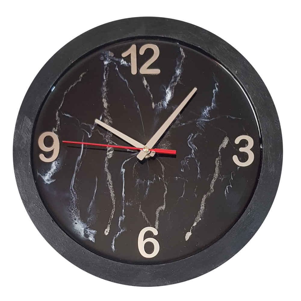 Handgefertigte Harz-Wanduhr - Abstrakter Stil Dunkelheit