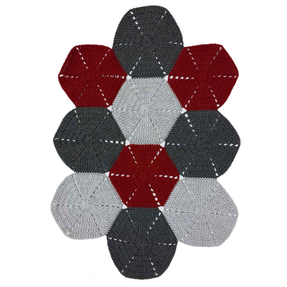 Häkelgefertigte Handgestrickte Tischdecke Modell Boho