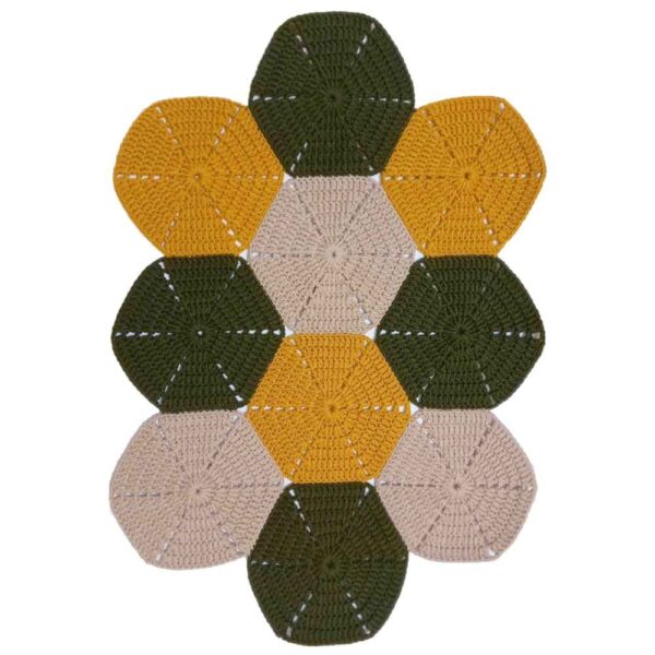 Häkelgefertigte Handgestrickte Tischdecke Modell Boho