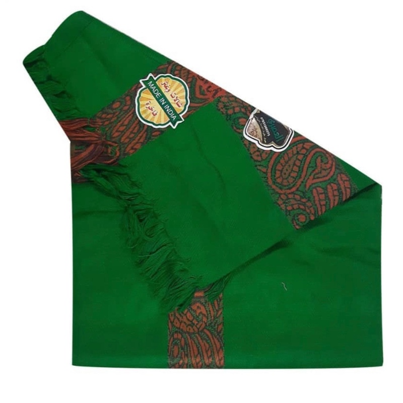 Grüner kaschmir Schal für Herren – Pakistanischer Stil mit Petersilienmuster
