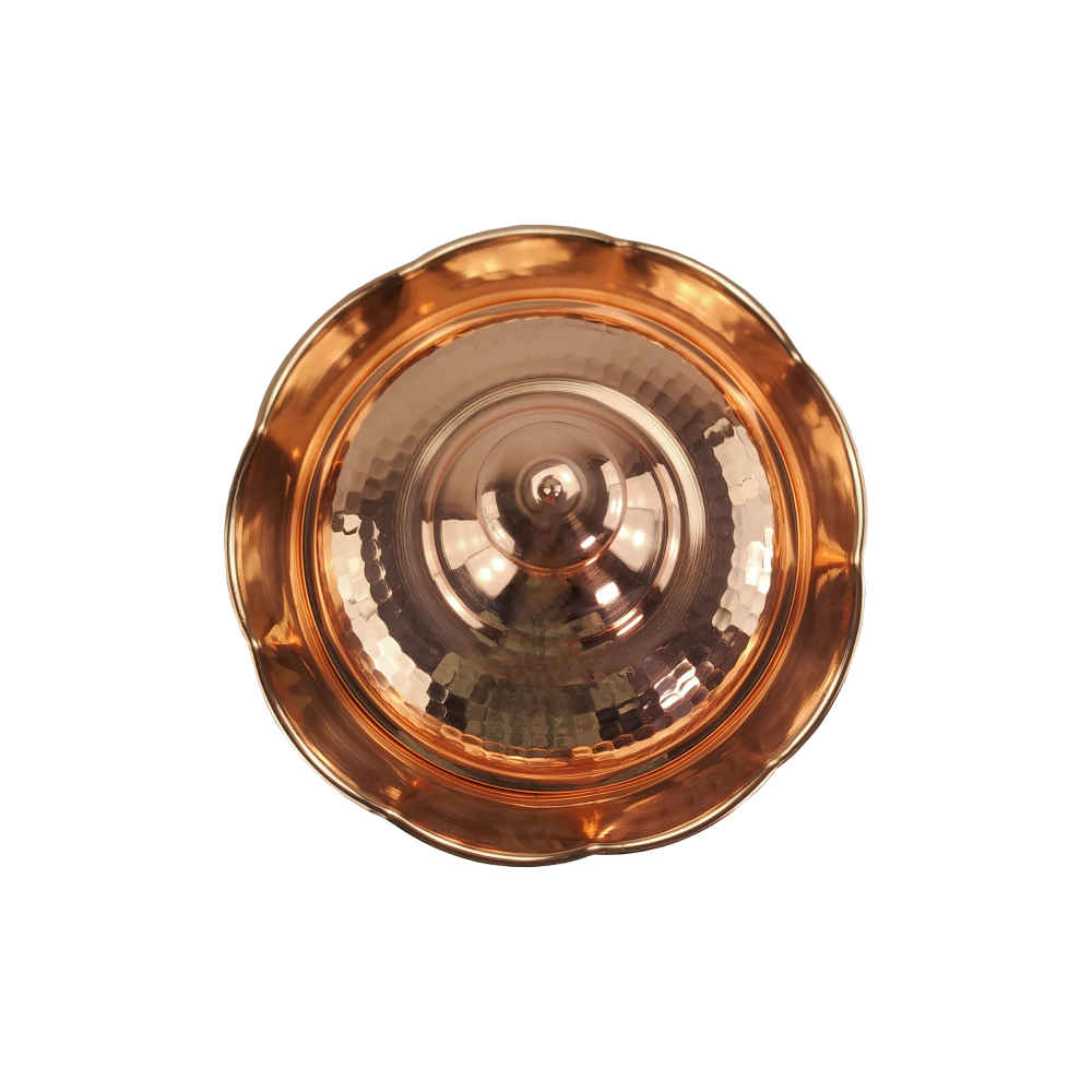 Handgefertigte persische Kupfer-Zuckerschale – gehämmert Chakoshi