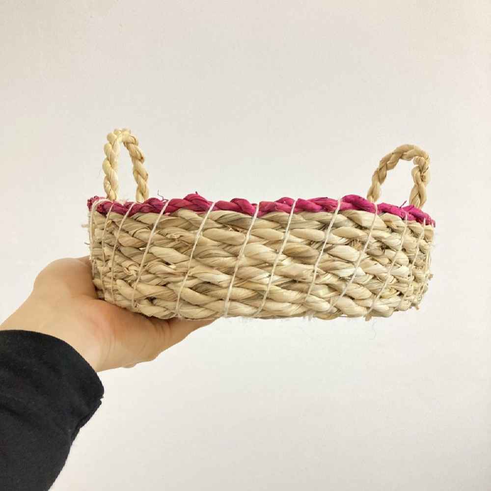 Persischer handgewebter Palmblatt-Aufbewahrungskorb Modell Atena