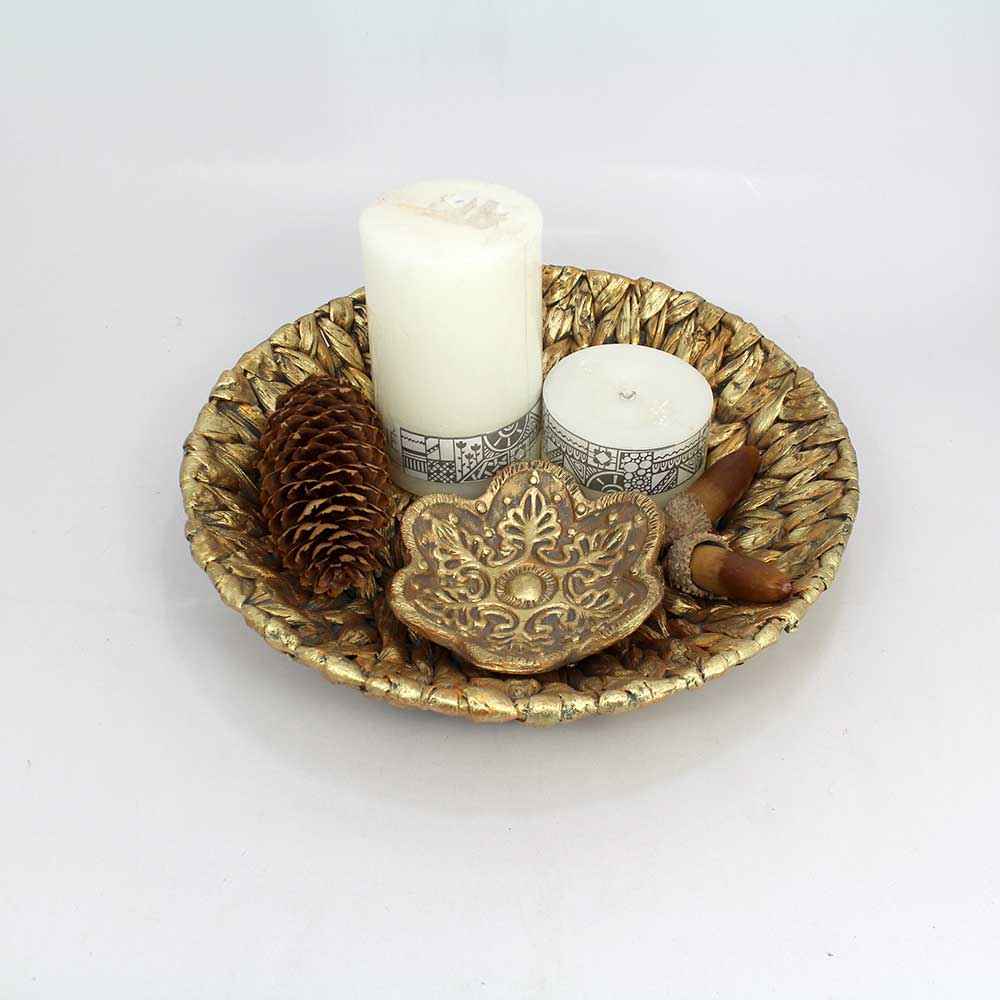 Persischer handgewebter Palmblatt-Korb Modell Mina