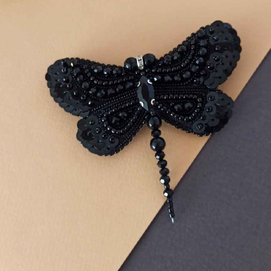 Handgefertigte Feminine Perlen-Broschen-Nadel – Libellen-Modell