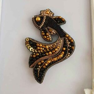 Handgefertigte Feminine Perlen-Broschen-Nadel – Fisch-Modell