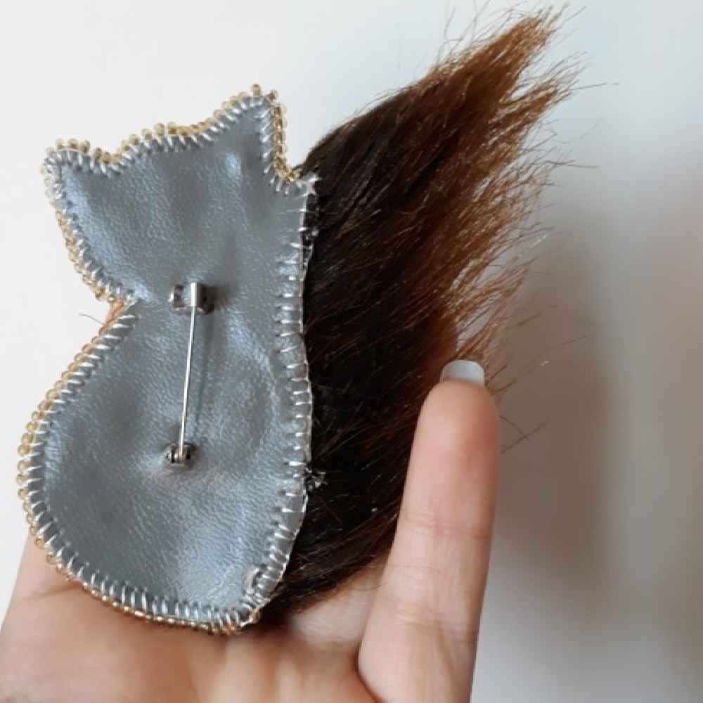 Handgefertigte Feminine Perlen-Broschen-Nadel – Fuchs-Modell