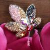 Feminine Handgefertigte Perlen-Broschen-Nadel – Blatt-Design