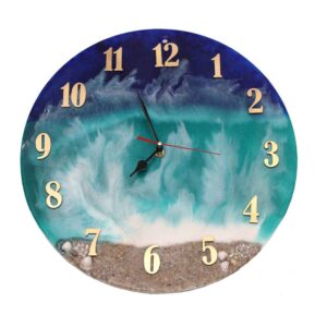 Handgefertigte Harz-Wanduhr – Abstrakter Stil Sahel