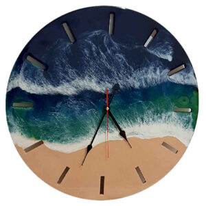 Handgefertigte Harz-Wanduhr – Abstrakter Stil Meer
