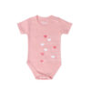 Pinker Herz Kurzarm Baby Onesie Bodysuit