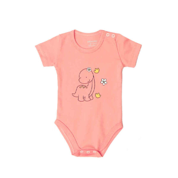 Pinker Kurzarm Baby Onesie Bodysuit