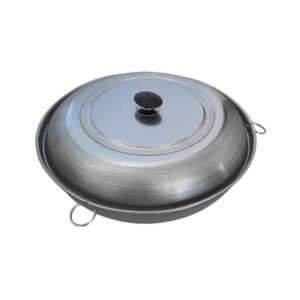 Camping-Hängende Kochpfanne mit Deckel – 40 cm, Langlebig für den Outdoor-Einsatz