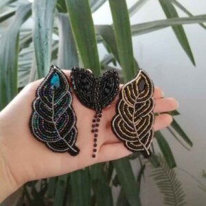 Set von 3 Handgefertigten Femininen Perlen-Broschen-Nadeln
