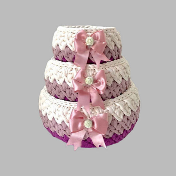 Set aus 3 Häkel-Aufbewahrungskörben Garn Modell Arghavan