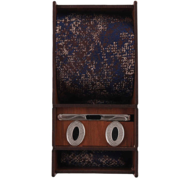 Herrenkrawatte, Taschentuch & Manschettenknöpfe Set - Luxuriös Dorna