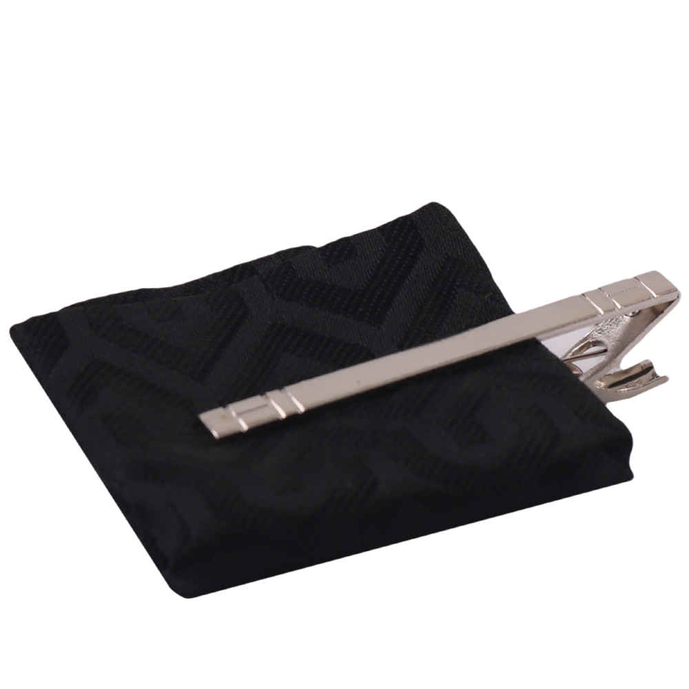 Herrenkrawatte, Taschentuch & Manschettenknöpfe Set – Luxuriös Zina