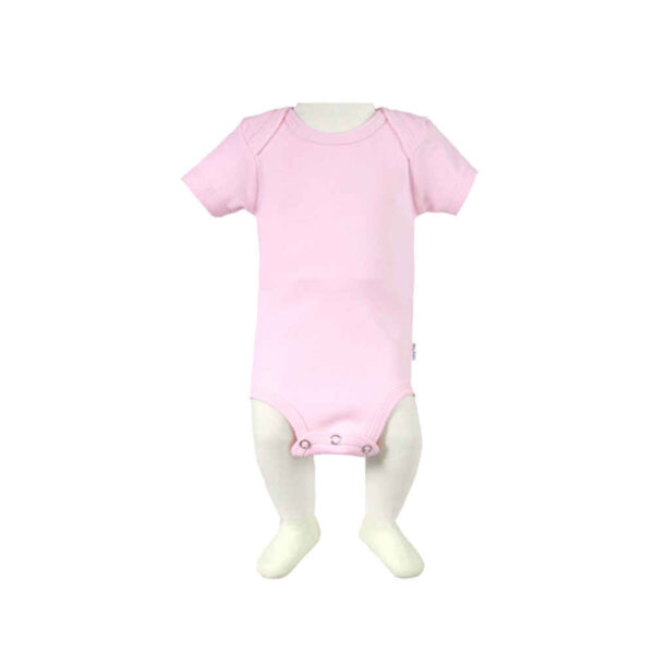 Unifarben Kurzarm Baby Onesie Bodysuit