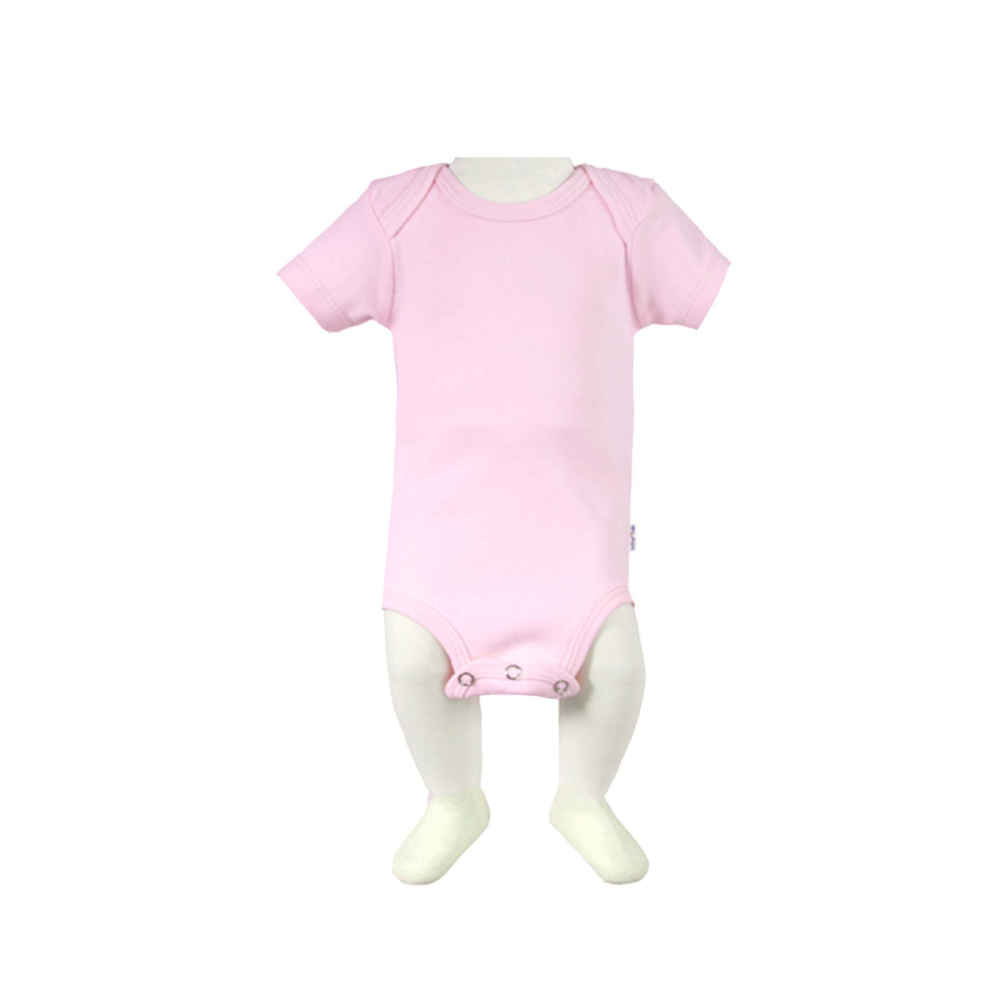 Unifarben Kurzarm Baby Onesie Bodysuit