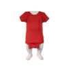 Unifarben Kurzarm Baby Onesie Bodysuit