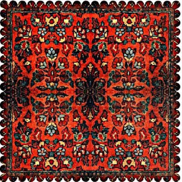 Samt Tischdecke Persische Eleganz Inspiriertes Design Gelim