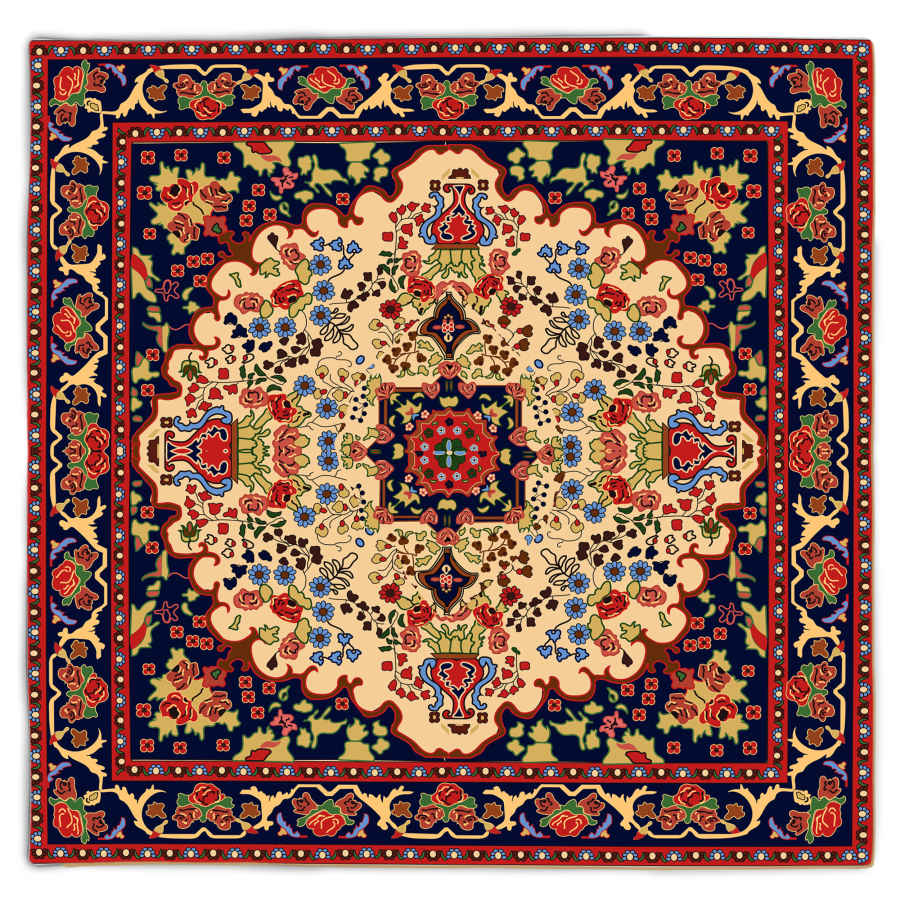 Samt Tischdecke Persische Eleganz Inspiriertes Design Vala