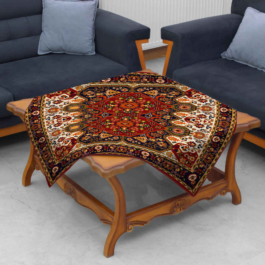 Samt Tischdecke Persische Eleganz Inspiriertes Design Rana