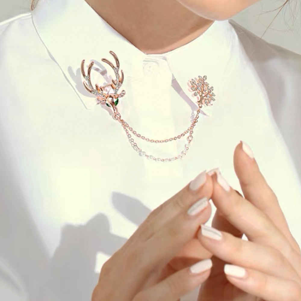 Stahl-Broschen-Nadel – Hirsch-Design