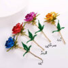 Blumen-Broschen-Nadel – Stahl-Rosen-Design