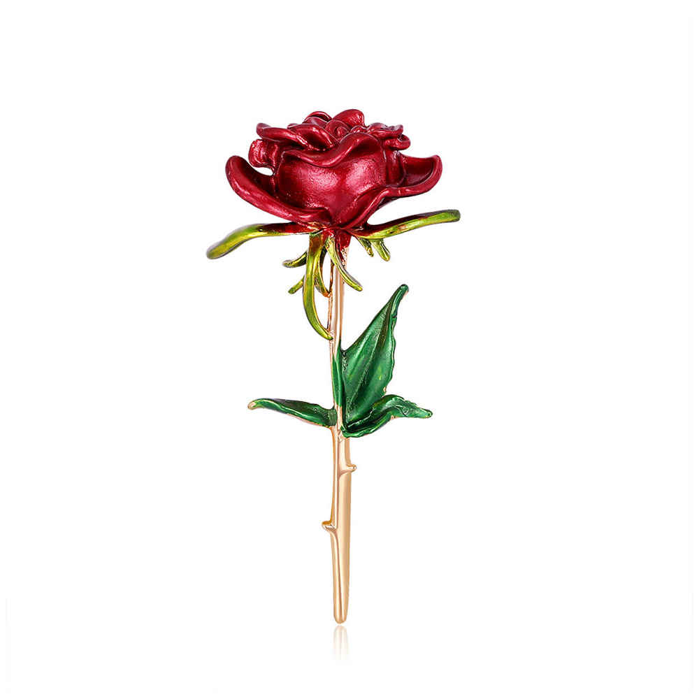 Blumen-Broschen-Nadel – Stahl-Rosen-Design