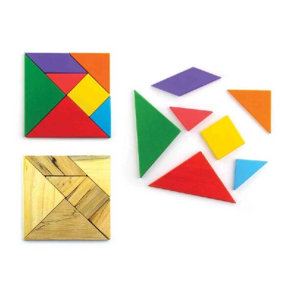 Tangram-Holzpuzzle – Klassisches Lernspielzeug