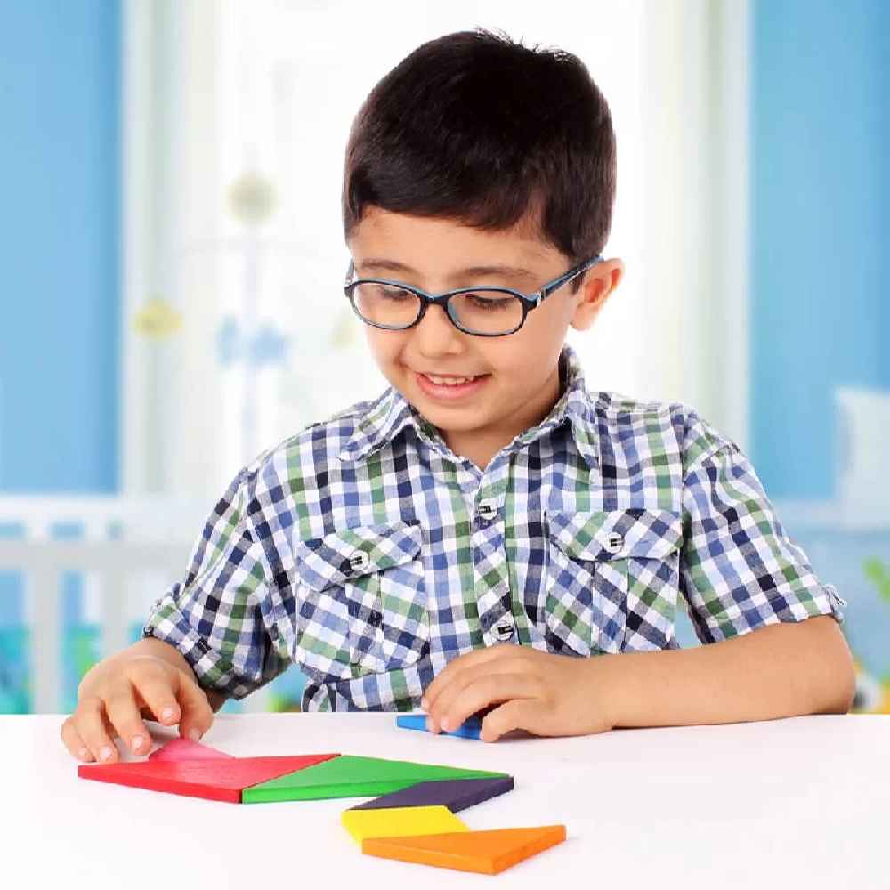 Tangram-Holzpuzzle – Klassisches Lernspielzeug