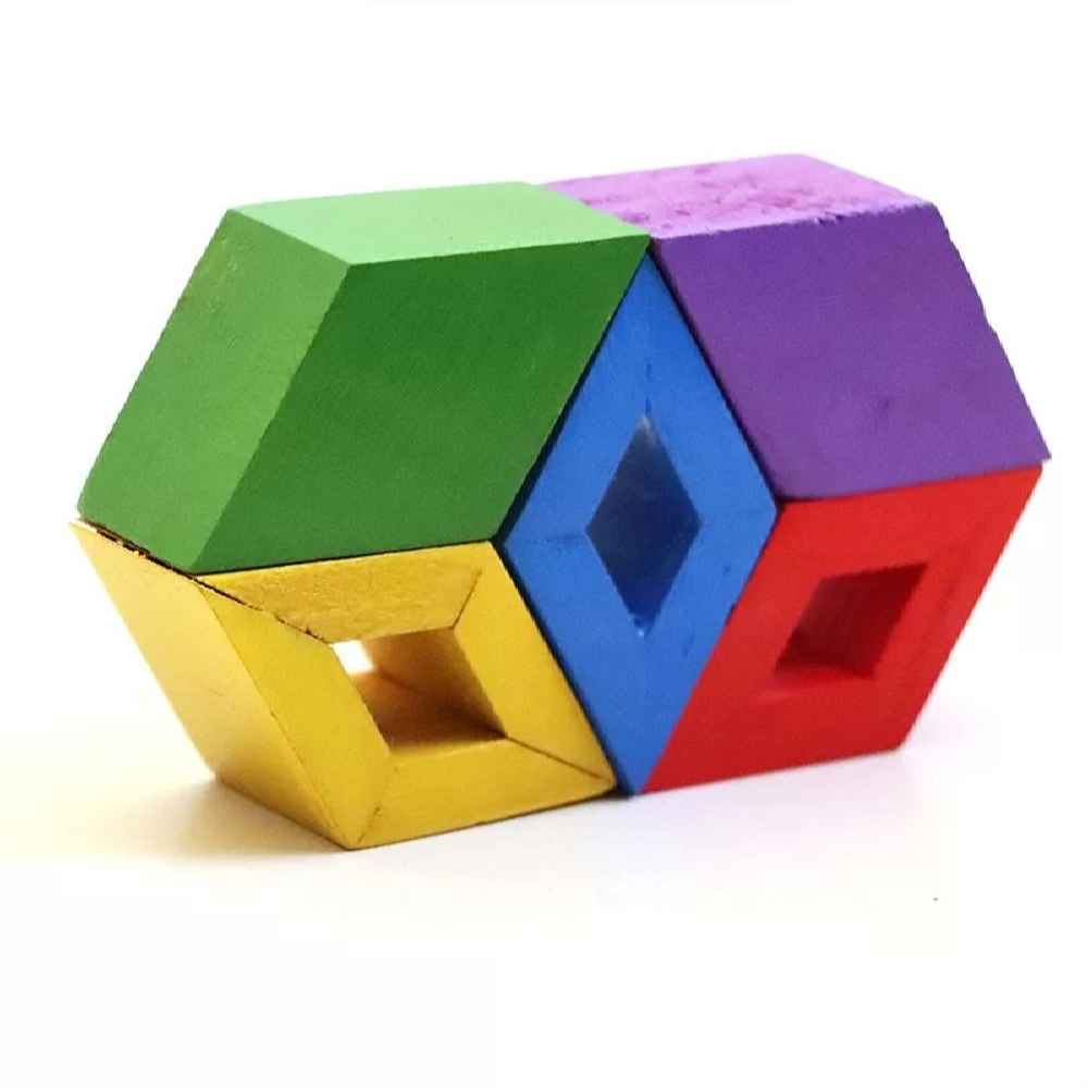 Geometrisches Holzpuzzle – Spaßiges Lernspielzeug