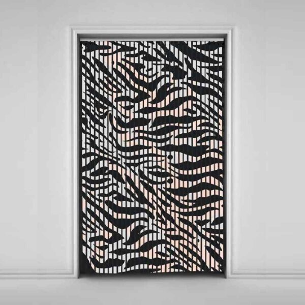 Samt Vertikaljalousie Vorhang – Abstrakter Farnaz Druck