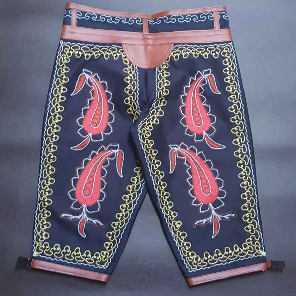 Zoorkhaneh Athletische 3/4-Hose mit natürlichem Ziegenleder