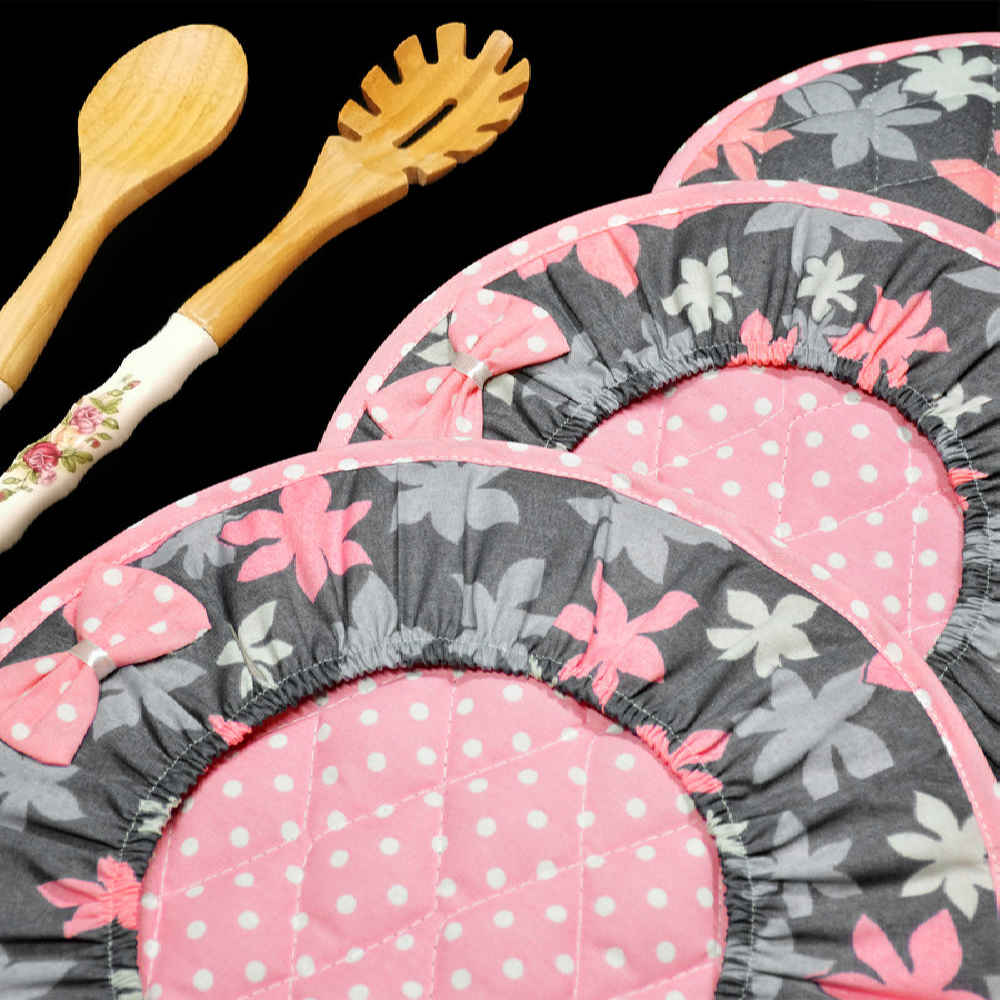 10-teiliges Rosa Blumenschürzenset Modell Ravella