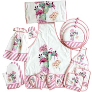15-teiliges Blumenschürzenset Modell Rozhin