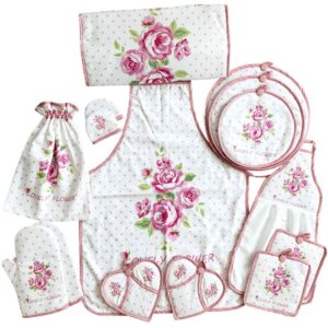 15-teiliges Blumenschürzenset Modell Yasamin