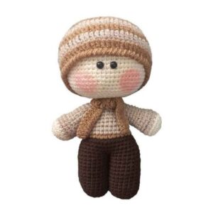 Amigurumi Handgemachte Gehäkelte Puppe – Schokoladenjunge | Weiches Kuscheltier