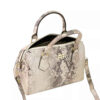 Luxuriöse Leder Bauletto Handtasche - Schlangenledermuster