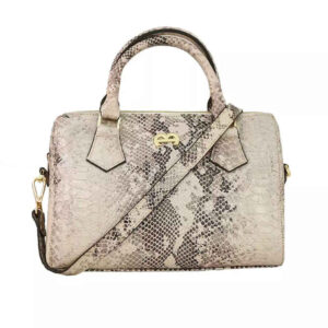 Luxuriöse Leder Bauletto Handtasche – Schlangenledermuster