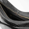 Schwarze Echtleder Slouchy Tasche - Hobo Stil Modell Mante