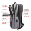 Schwarzer wasserdichter Laptoprucksack Modell Nikan