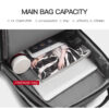 Schwarzer wasserdichter Laptoprucksack Modell Nikan