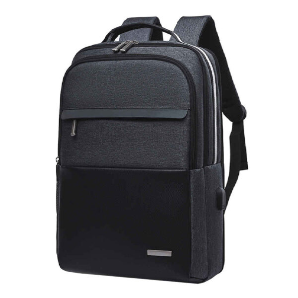 Schwarzer wasserdichter Laptoprucksack Modell Nikan