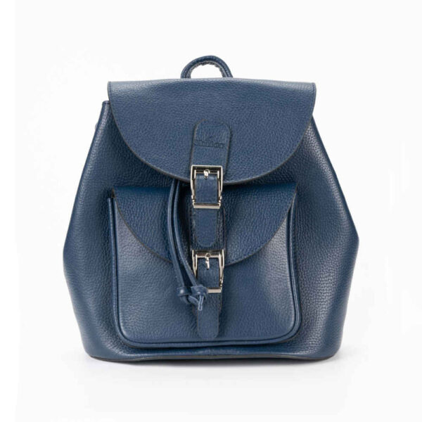 Blauer Leder Damen Rucksack - Modell Gelareh