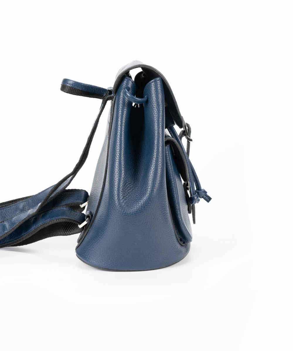 Blauer Leder Damen Rucksack – Modell Gelareh